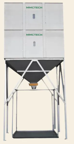 MMCTECH big bag filling system with indoor silo for bulk seed and grain storage