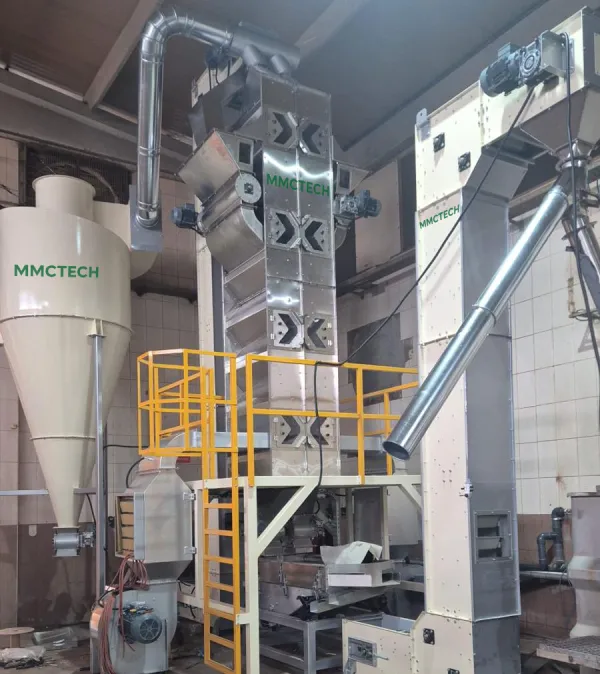 MMCTECH zigzag separator for air separation and lightweight material removal